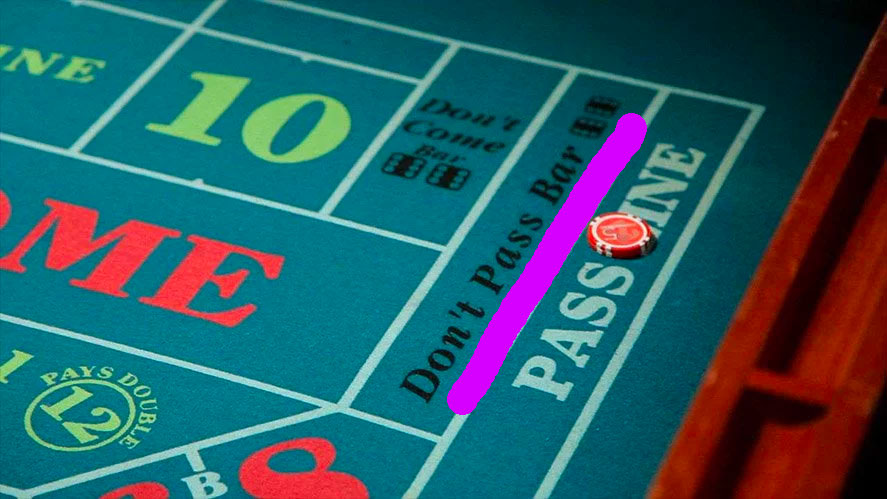 Betting against the table in craps